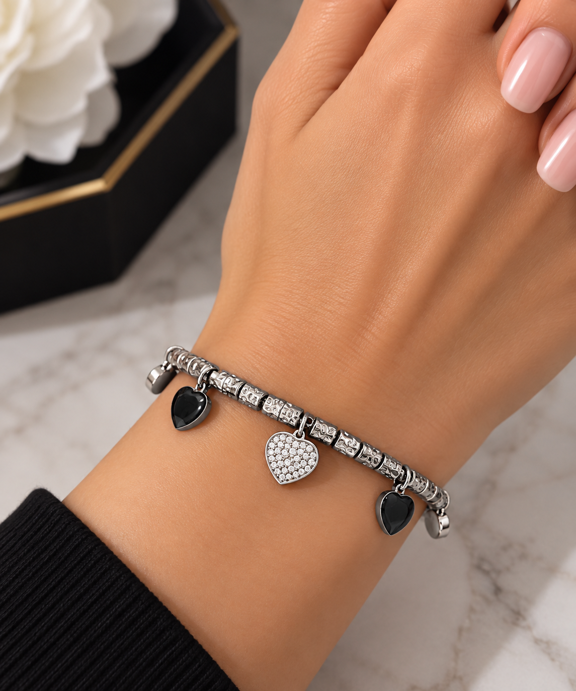 Bracciale Cuore di Cristallo