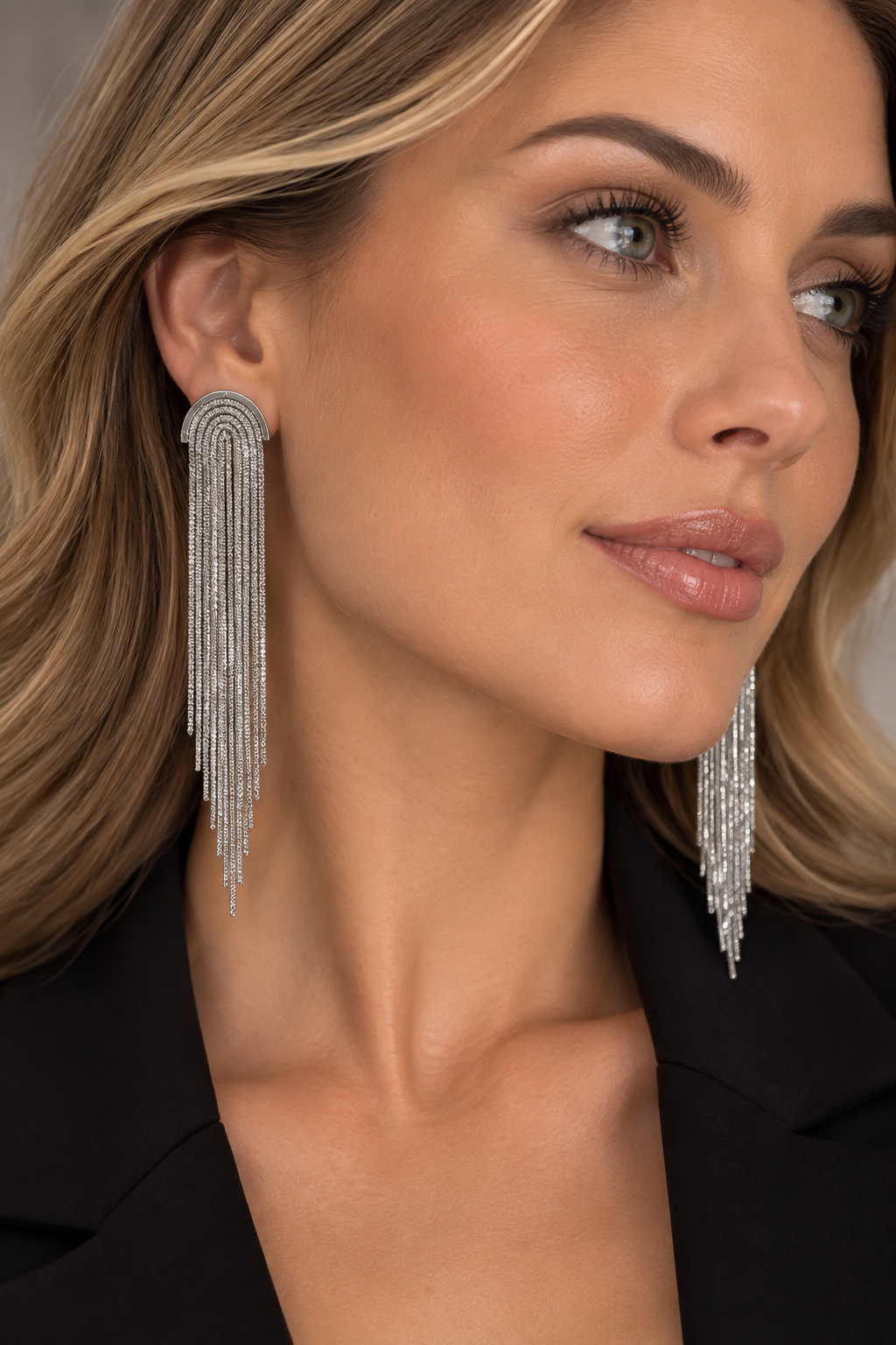 orecchini silver waterfall