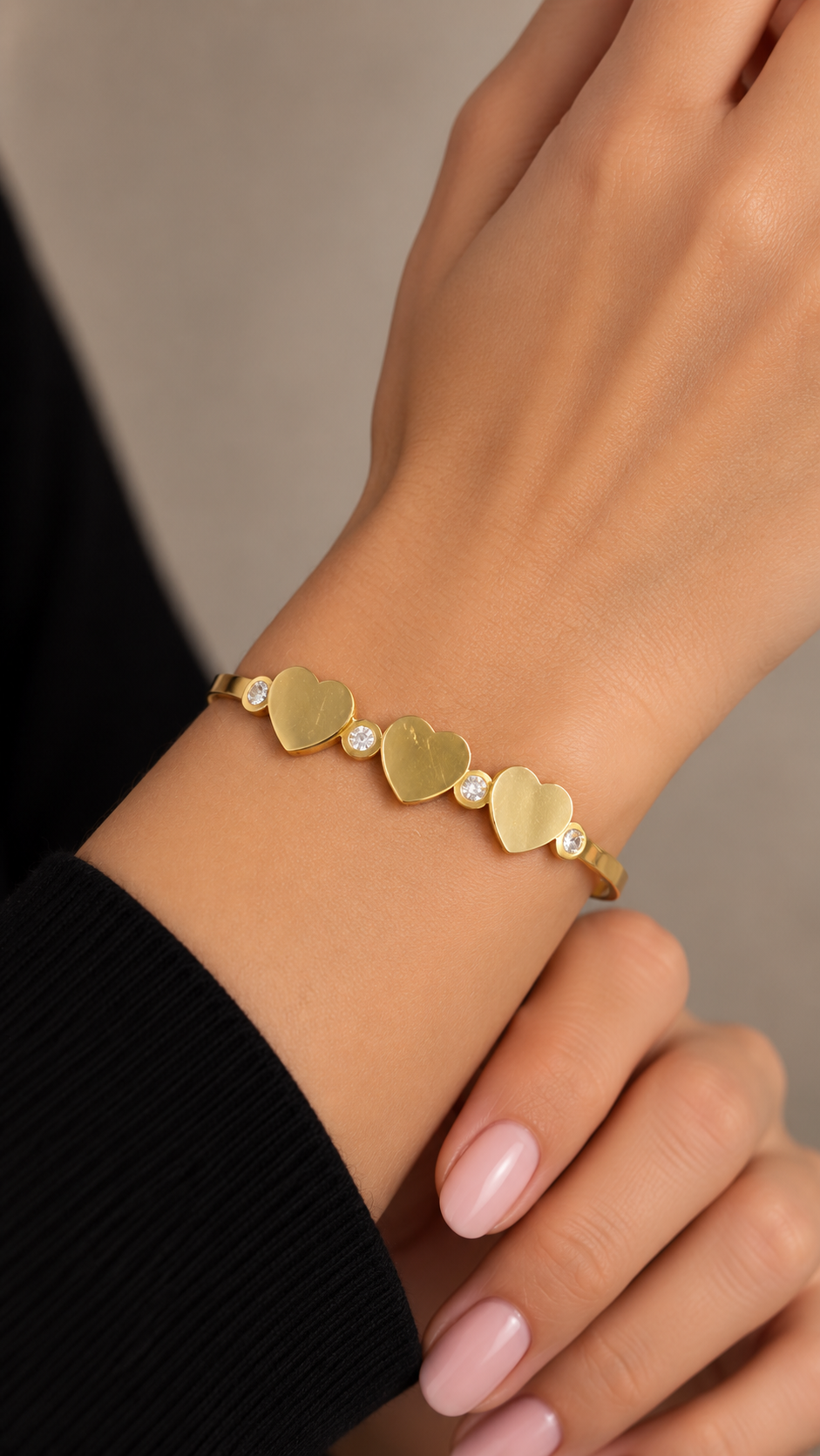 bracciale triplo cuore
