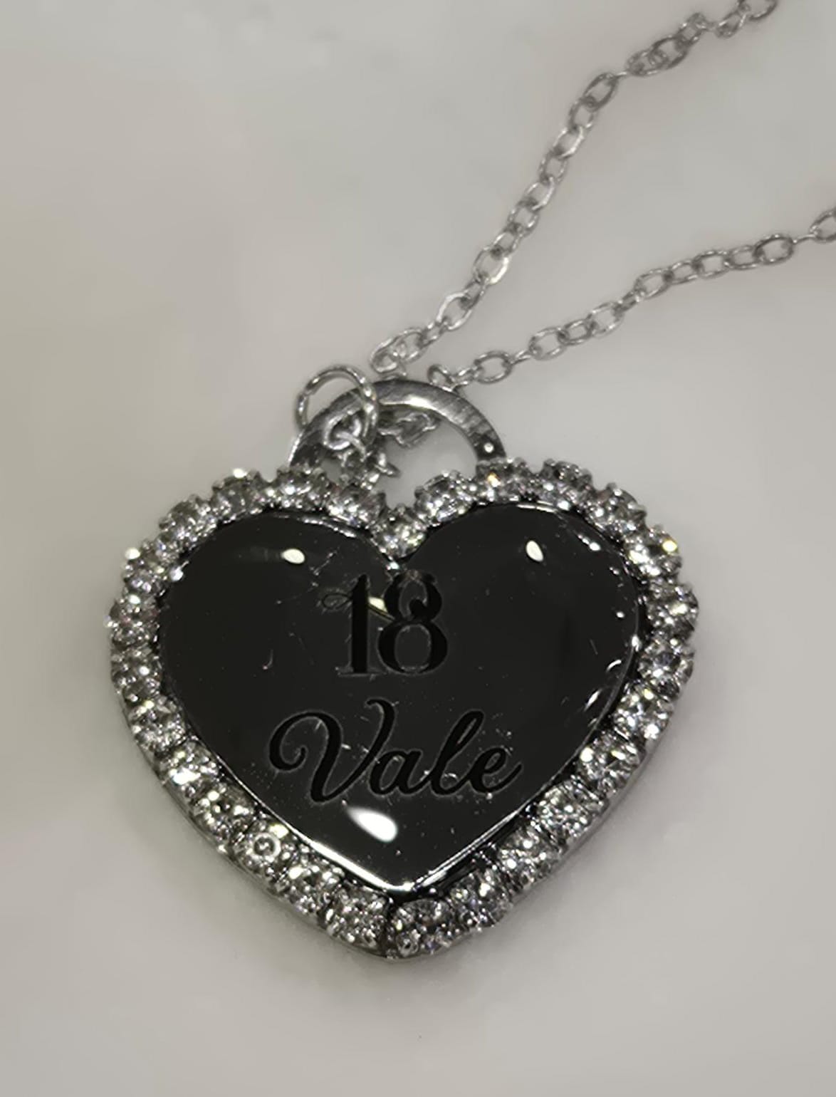 collana cuore 18 incisa